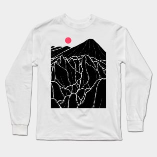 As a small pink moon rises Long Sleeve T-Shirt